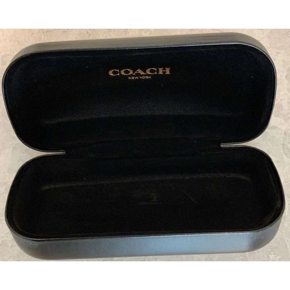 Coach New York Glasses Case Black Hard Clamshell 6.5